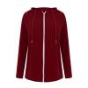 HGps8w Zip Up Hoodies for Women Long Sleeve Basic Sweatshirts Jacket 2025 Fall Winter Hooded Outerwear with Pockets view 3