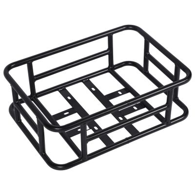 Large Capacity Iron Rack Basket, Rustproof Rear Basket for Electric and Food Delivery Suitable for Storage of Parcels and Items