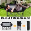 Bolosy 2 Person Camping Chair Camping Loveseat Oversized Double Folding Camping Chair Heavy Duty Two Person Camp Chair Love Seat Dou Chairs Sport Lawn Chair for Adults view 4