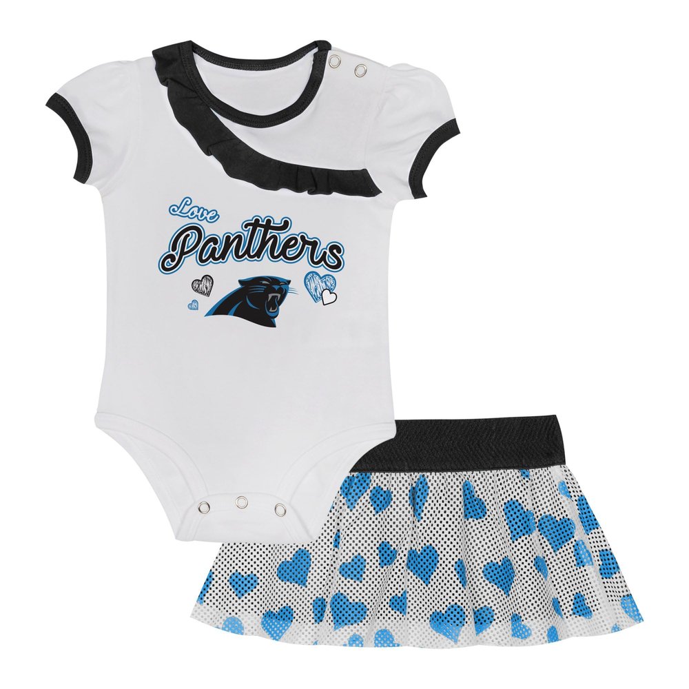 Outerstuff Newborn & Infant Carolina Panthers Love My Team Bodysuit & Skirt Set