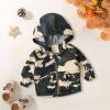 Boys Girls Toddler Hooded Cotton Lined Rain Jacket Baby Light Windbreaker Solid Zipper Fall (Camouflage, 12-24 Months) view 2