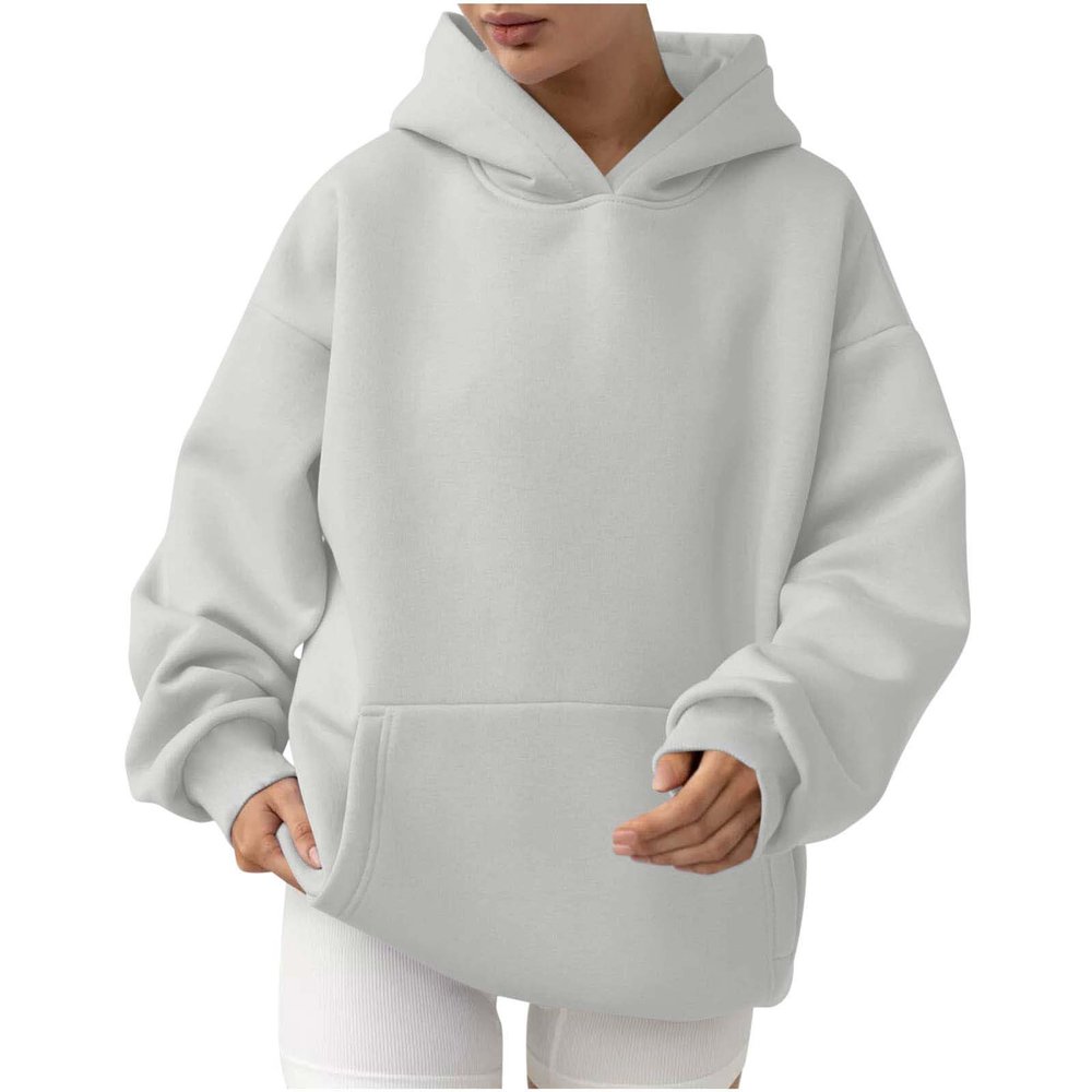 HGps8w Womens Hoodies Oversized Sweatshirts Pullover Fleece Sweaters Long Sleeve Fall Winter Jacket with Pocket