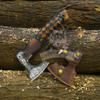 CHEEKU MEEKU Custom Handmade Carbon Steel Real Viking Axe Hatchet,Camping Axe, Birthday Gift for him, Leather Wrapped Handle and Leather Sheath (FM 26) view 3