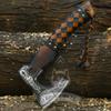 CHEEKU MEEKU Custom Handmade Carbon Steel Real Viking Axe Hatchet,Camping Axe, Birthday Gift for him, Leather Wrapped Handle and Leather Sheath (FM 26) view 4