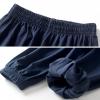 Kids Unisex Cotton Pull On Jogger Pants Solid Color Elastic Waistband Casual Sports Pants Boys Girls (E, 10-11 Years) view 3