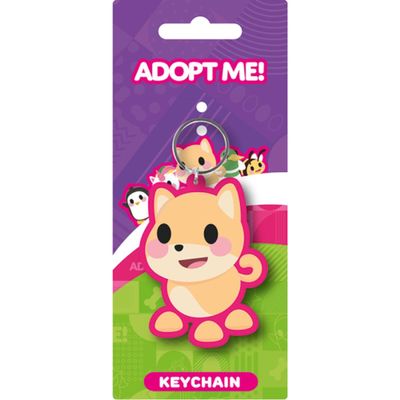 Adopt Me Dog Keychain (One Size) (Brown/Pink)