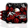 Killshots Cornhole | 357 Series | Limited Edition | ACL Pro Certified Cornhole Bags | Premium Quality | Dual-Speed | Durable & Weather Resistant | Set of 4 Bags (Skulls n Roses) view 1