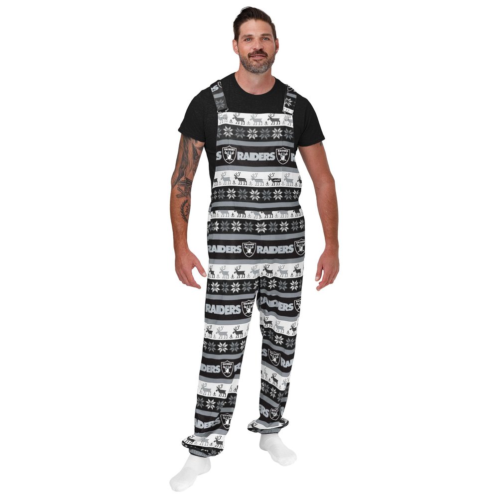 FOCO Las Vegas Raiders NFL Mens Ugly Home Gating Bib Overalls - 2XL