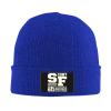 San Francisco Vintage Stamp Print Beanie Hat for Men Women Winter Warm Knit Hats Ski Hat Skull Cap Blue view 2