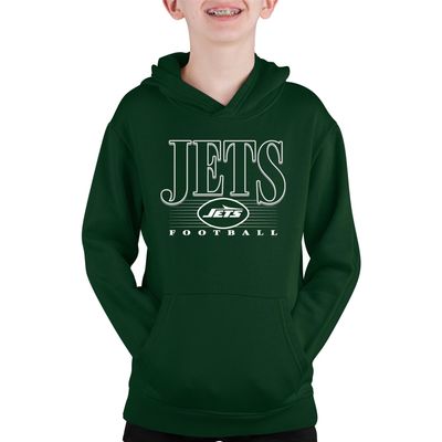 Team Fan Apparel NFL Youth Overtime Blueprint Football Fleece Hooded Sweatshirt, For Boys and Girls, Pro Hoodie Pullover (New York Jets - Forest Green, X-Large)