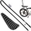 Bike Seat Long Saddle Sissy Bar High Back 38in Bicycle Seat Banana Seat Bicycle Saddle with Full U Bracket Stand Equipped Bike Kit Back Support Bicycle Fitting Replacement (Saddle Set Long U Bar) view 1