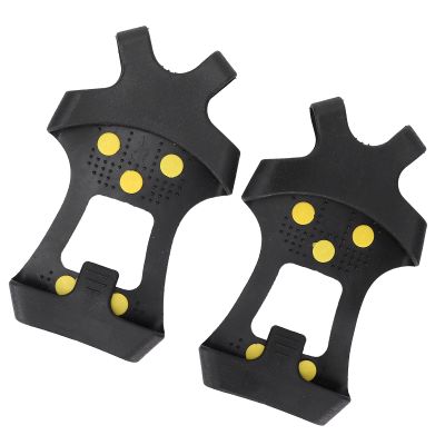 VINGVO Ice Cleats, Hiking Spikes for Shoes Ice Cleat Spikes Crampons Antislip Shoe Spikes 10 Steel Studs Walk Traction Snow Grips Cleats (S)