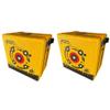 Morrell Targets 144 Jacket Kinetic 1.0 Portable Field Point Archery Bag Target with 2 Shooting Sides, 10 Bullseyes, and Handles, 2 Pack, Yellow view 1