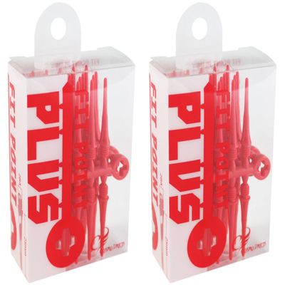 9DARTOUT 2-Pack of Fit Point Plus Replacement Dart Tips - Red