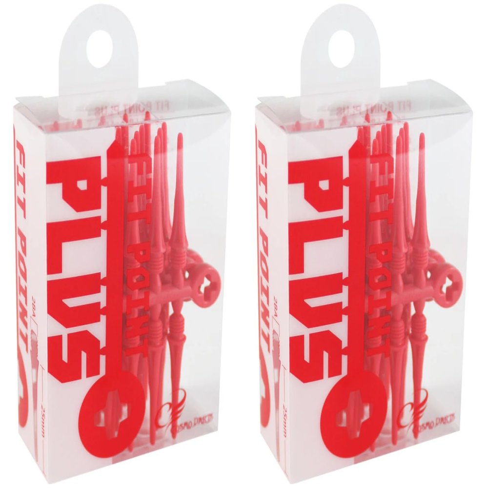 9DARTOUT 2-Pack of Fit Point Plus Replacement Dart Tips - Red