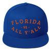 Florida VS All Y'all - Represent The Gator State Flat Bill Cap Royal Blue view 1