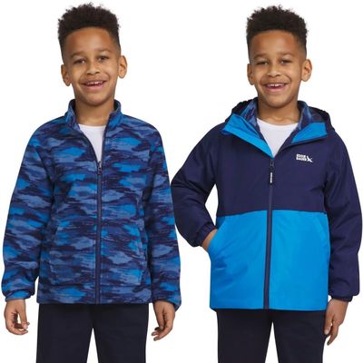 Eddie Bauer Youth Lone Peak 3 in 1 Jacket (US, Alpha, Medium, Regular, Medieval Navy Blue)