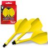 Shot! Darts Flight Deck One Piece Dart Flight and Shaft System, Reduced Deflections, Standard Shaped Flight (350 Micron) Available in Set of 3 (Yellow, Medium) view 1