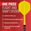 Shot! Darts Flight Deck One Piece Dart Flight and Shaft System, Reduced Deflections, Standard Shaped Flight (350 Micron) Available in Set of 3 (Yellow, Medium) view 2
