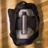 KIVY Slim Water Bottle 32oz [Lightweight & Shatterproof] Fits Backpack & Cupholder for Travel, Sports, School, Gym - Black water bottle no straw for Men - Screw top - Dishwasher Safe view 2