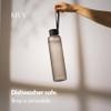 KIVY Slim Water Bottle 32oz [Lightweight & Shatterproof] Fits Backpack & Cupholder for Travel, Sports, School, Gym - Black water bottle no straw for Men - Screw top - Dishwasher Safe view 3