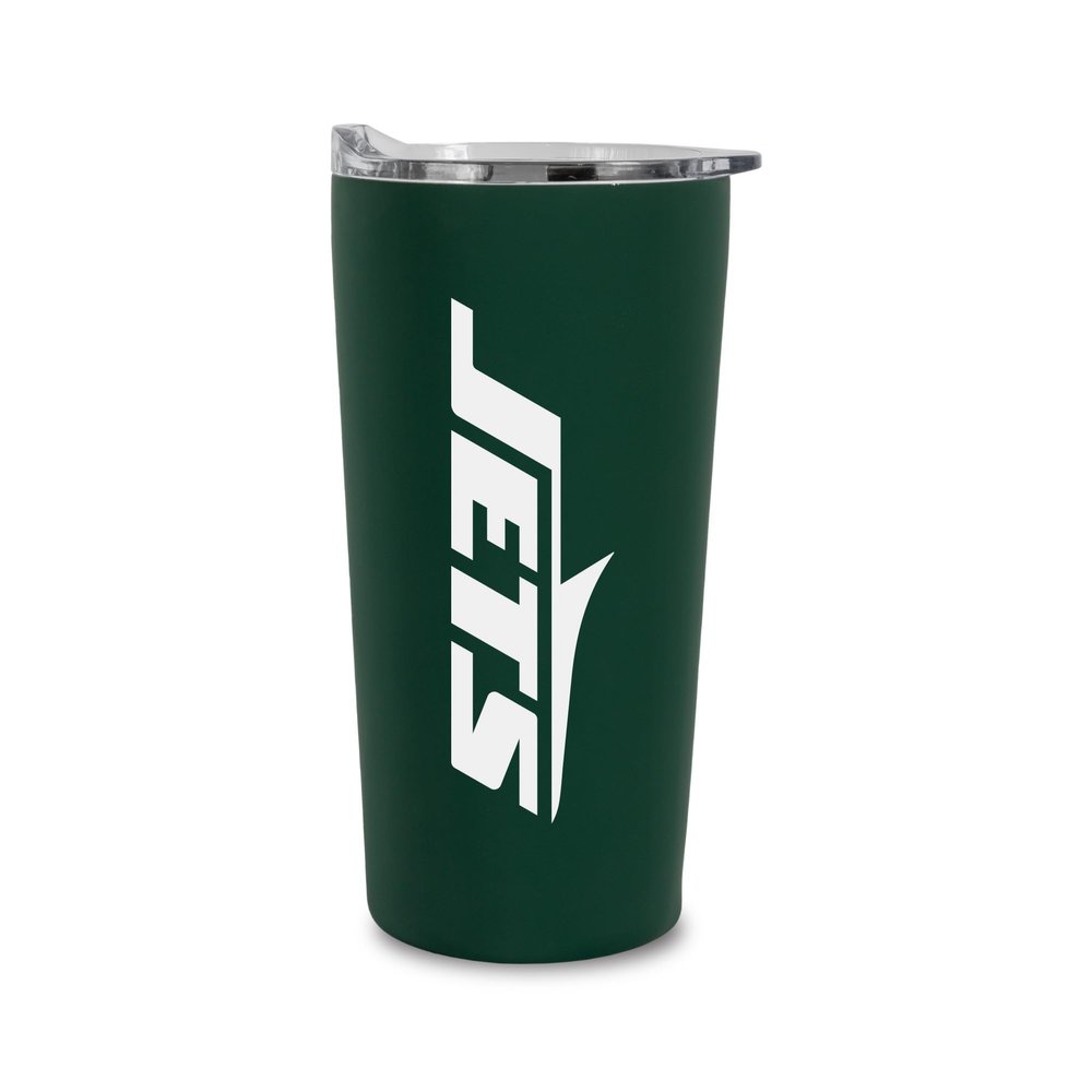 Rico Industries NFL Football New York Jets 18oz Soft Touch, Easy Grip Tumbler