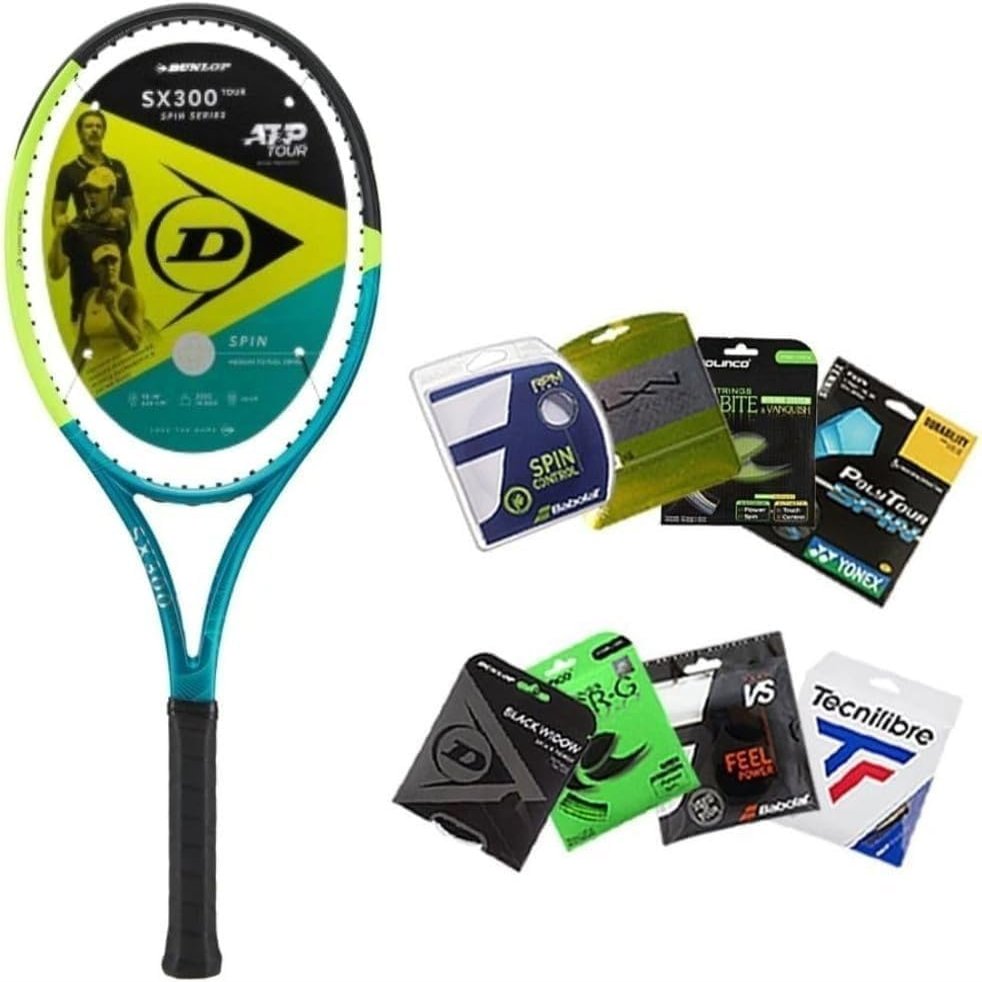 Dunlop Sports SX300 Tour 16X19 Tennis Racket - Strung with Synthetic String in Your Choice of Color and Tension (4 1/4)