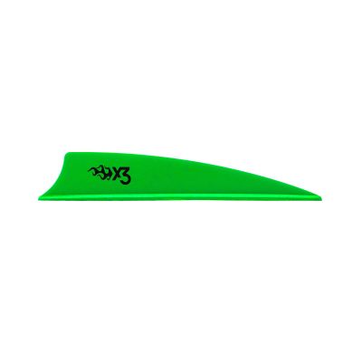 Bohning X3 Vane, 3", Neon Green, 100pk