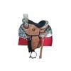 AD Saddlery Silver Genuine Cowhide Leather Western Pleasure Show Horse Saddle Handmade with Silver Fitting Leather Equestrian Trail Horse Saddles Size: 10"-18" inches Seat SHOW07 (18" inches Seat) view 2