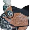 AD Saddlery Silver Genuine Cowhide Leather Western Pleasure Show Horse Saddle Handmade with Silver Fitting Leather Equestrian Trail Horse Saddles Size: 10"-18" inches Seat SHOW07 (18" inches Seat) view 4