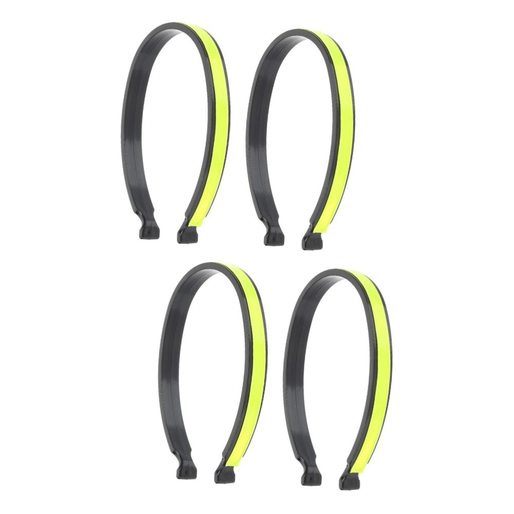 BIUDECO 4pcs Reflective Trouser Clips for Cycling Professional Biking Reflector Bands Easy to Install for Night Riding Elastic Trousers Clip for Cyclists