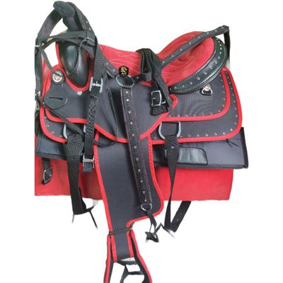 AD Saddlery Classic Western Barrel Racing Handmade Synthetic Cordura Horse Saddle Lightweight Barrel Racing Saddle Trail Tack Equestrian Horse Saddle Tack Size 10" to 18" inches (10" inches Seat)