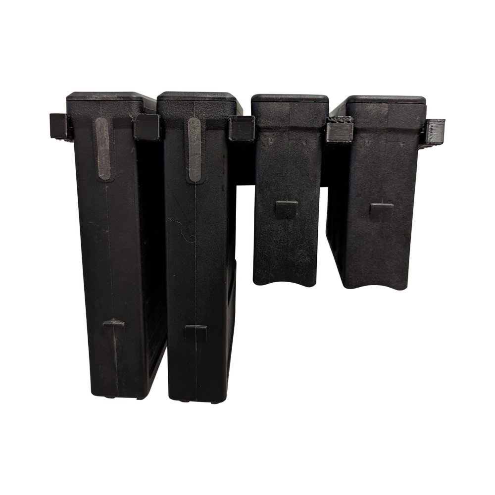 Hammy3DPrints Mount for AICS 308/762 Pmag Mags - Magnetic/Safe | Magazine Holder Storage Rack (4 Mag)