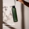 KIVY Slim Water Bottle 32oz [Lightweight & Shatterproof] Fits Backpack & Cupholder for Travel, Sports, School, Gym - Dark green - Gym water bottle screw top - Dishwasher Safe view 3