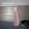 KIVY Slim Water Bottle 32oz [Lightweight & Shatterproof] Fits Backpack & Cupholder for Travel, Sports, School, Gym - Rose gold, Pink bottle no straw - Gym water bottle for women - Dishwasher Safe view 3