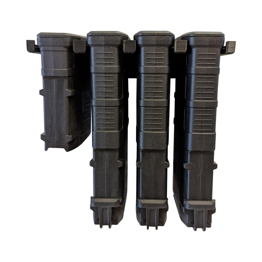 Hammy3DPrints Mount for AR 10 308/762 / 6.5 Pmag Mags - Magnetic/Safe | Magazine Holder Storage Rack (5 Mag)