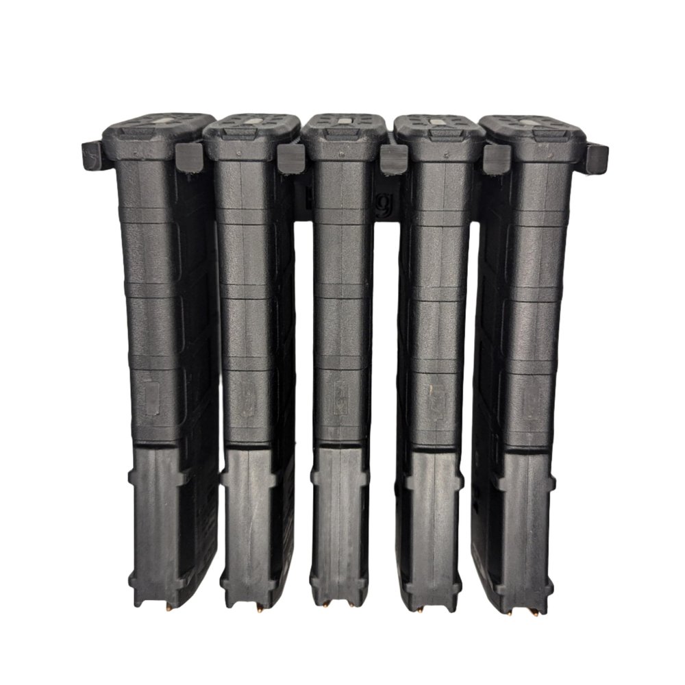 Hammy3DPrints Mount for AR 223/556 / 300 Pmag Mags - Magnetic/Safe | Magazine Holder Storage Rack