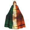 SamLng Irish Flag Hooded Cloak - A versatile Role Play Costume Cape Robe - Perfect for Halloween, Easter, Carnival, Christmas view 1