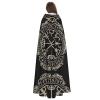 SamLng Magical Design Norse Runes Compass Hooded Cloak  Perfect for Adult Role Play Costume, Halloween Cape Robe, and Stage Costumes view 4