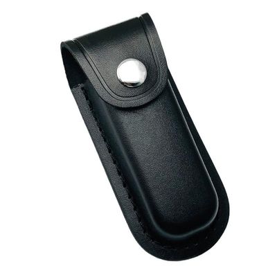 1PC Knife Sheath, Leather Knife Case with Snap Closure and Belt Loop for Outdoor Climbing, Camping(Black,Small)