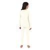 Cuddl Duds Girls Cold Weather Fleece-Lined Thermal Underwear 2-Piece Set - Kids Long Sleeve Top and Leggings Long Johns - Off White - X-Small view 3