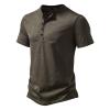 Summer Men's T-Shirt, Classic Fit Short Sleeve Shirt, Casual Breathable Button Down Shirts, Outdoor Sports Tee Tops (US, Alpha, XX-Large, Regular, Regular, Amry Green) view 2