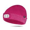 BERGWEISER LED Beanie with Light, 3 Adjustable Modes Headlamp Beanie Hat, Removable Rechargeable USB with Night Strobing for Outdoor, Fushia Reflex Hat for Kids