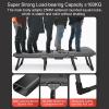 Portable Folding Camping Cot, Heavy Duty Sleeping Cot Bed Portable Adults Outdoor Bed with 4-speed Adjustment, Adults Reclining Lounge Chairs with Pillow, 160KG Weight Capacity, for Outdoor Travel view 3
