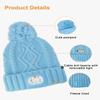 BERGWEISER LED Beanie with Light, 3 Adjustable Modes Headlamp Beanie Hat, Removable Rechargeable USB with Night Strobing for Outdoor Running, Camping, Hiking, Fishing, for Kids Lt.Blue Cable view 2