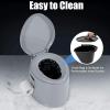 CHANGLKJ Lightweight Portable Toilet, Outdoor Camping Loo with Removable Inner Bucket and Toilet Paper Hook, 35cm Height and 100kg Load, Durable ABS Plastic Material, for Picnic, Fishing, Boating view 3