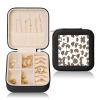 ZhanMg Kiwi Birds Cute Square Leather Jewelry Box - Ideal Travel Storage for Rings, Earrings, Necklaces, Bracelets - Removable Pad view 1