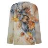 Trendy Tops for Women 2024 Plus Size Fall Nice Shirt Long Sleeve Homewear Patchwork Scoop Neck Shirts Female Orange L view 4