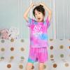 ICOSY Girls Pajamas Set for Kids Pajamas 2 PCS Short Sleeve Top and Shorts Pants for Toddler Girls Clothes Size 8-14 view 2