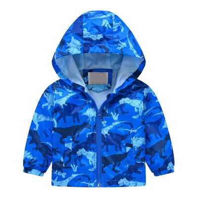 Toddler Boys Raincoat Waterproof Lightweight Kids Rain Poncho Jacket Windbreaker Outwear Coat for (Blue, 18-24 Months)